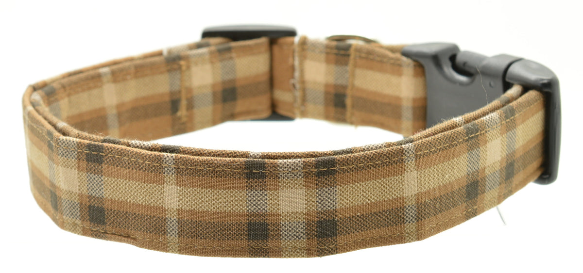 Tan plaid 2024 dog collar